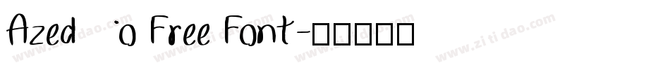 Azedo Free Font字体转换